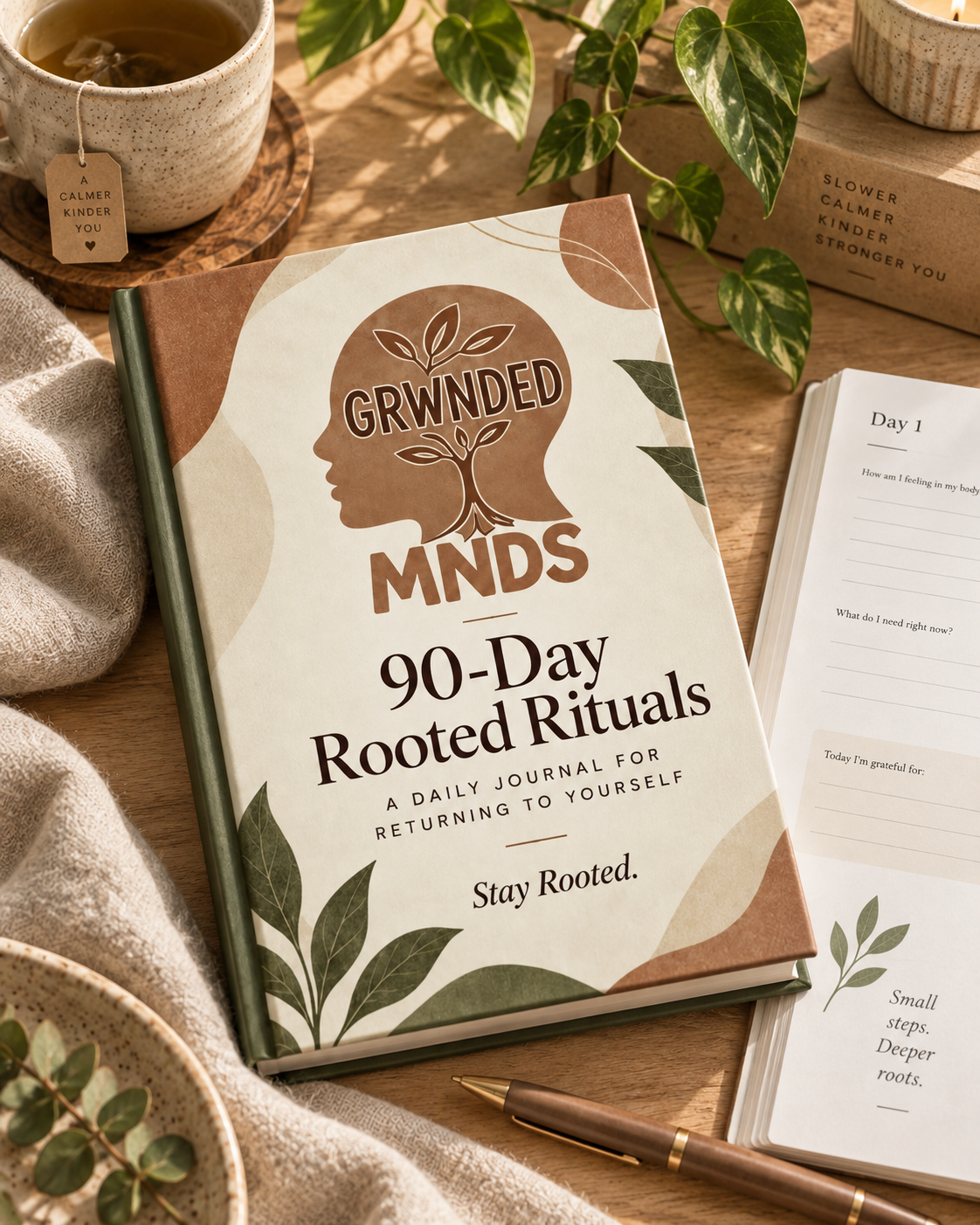 GRWNDED MNDS 90-Day Rooted Rituals Journal